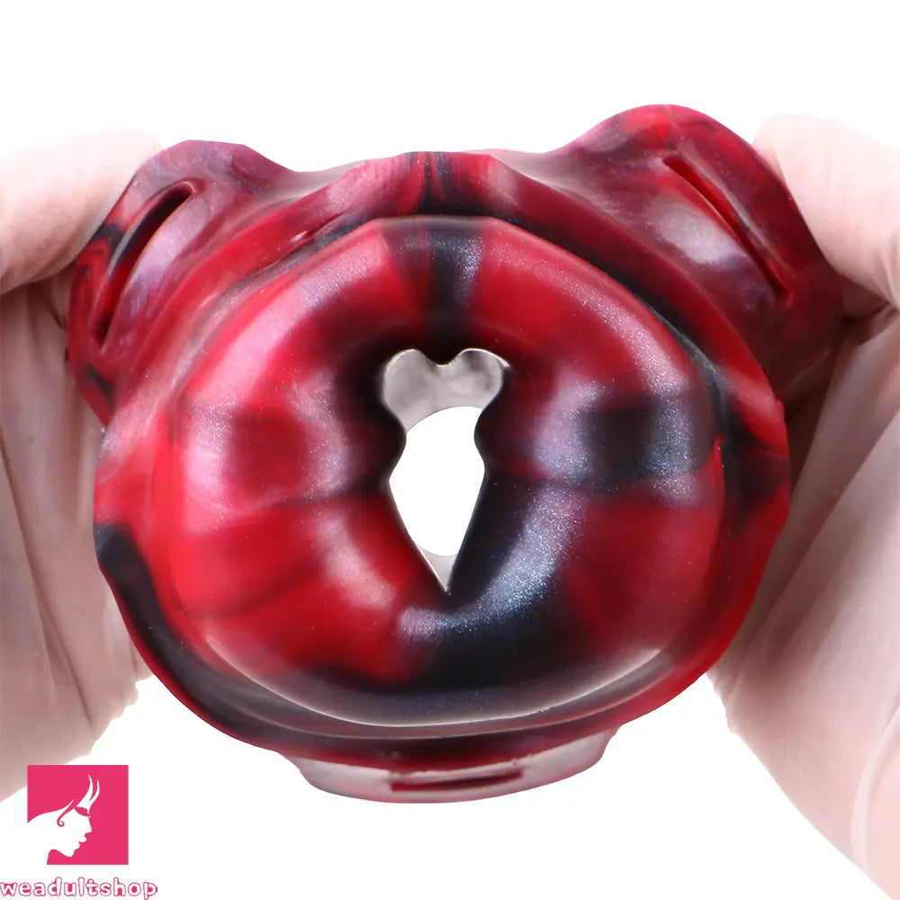 5.55in Odd Hollow Dildo Built-in keel Vibration Remote Strap on Penis Sleeve