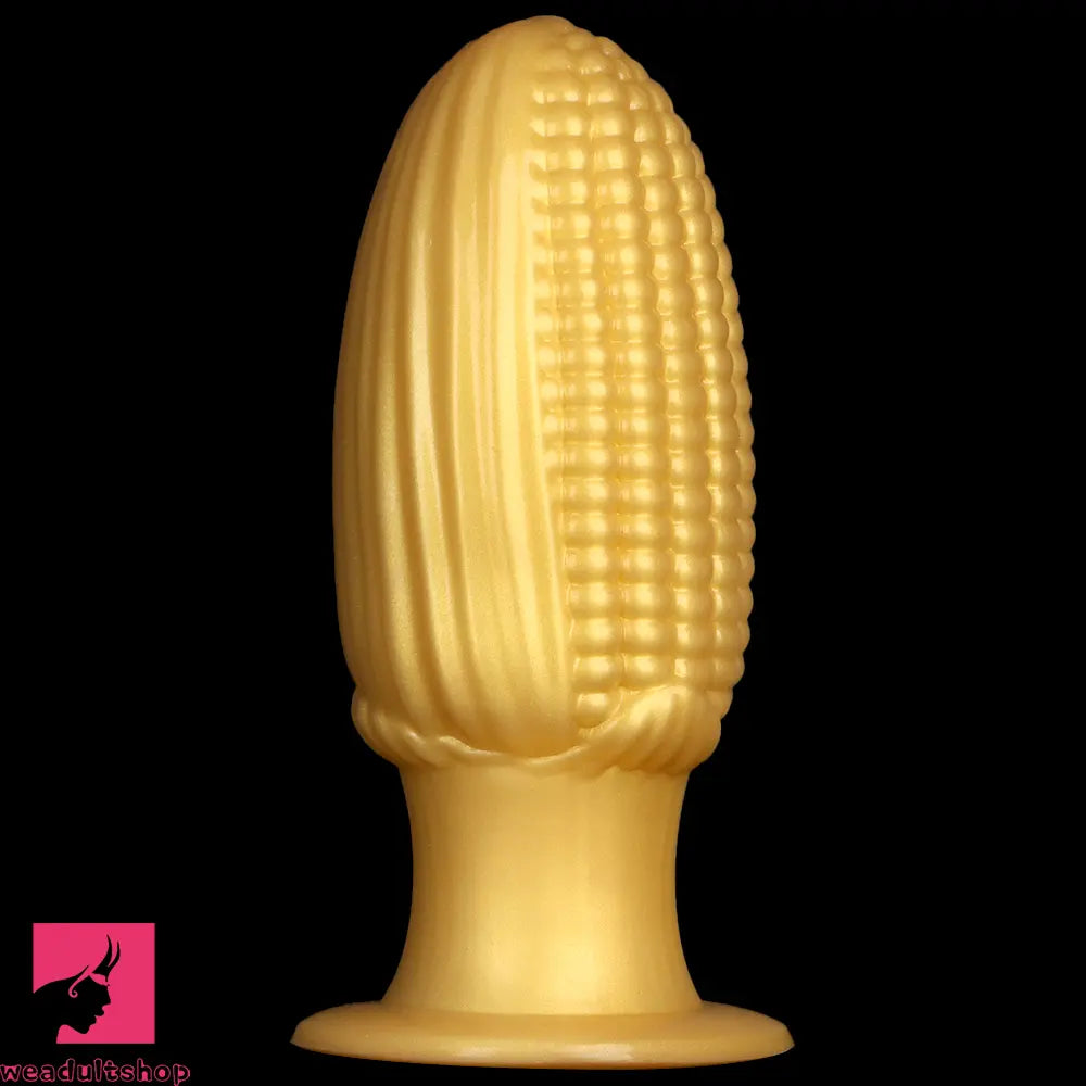 5.9in 6.7in 8.07in Liquid Silicone Thread Granules Soft Corn Gold Cock Dildo