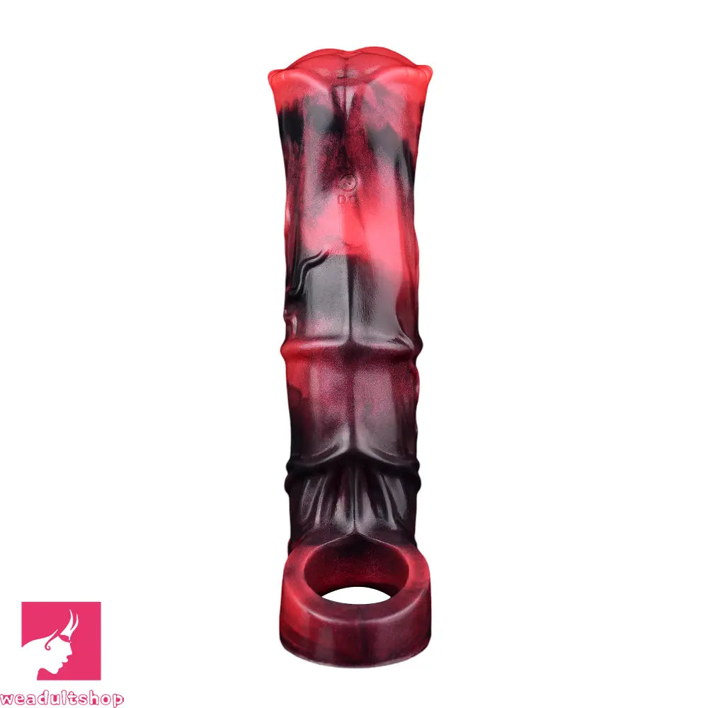 5.58in 7.17in Silicone Horse Dildo Sleeve Vibrating Hollow Waterproof Dildo