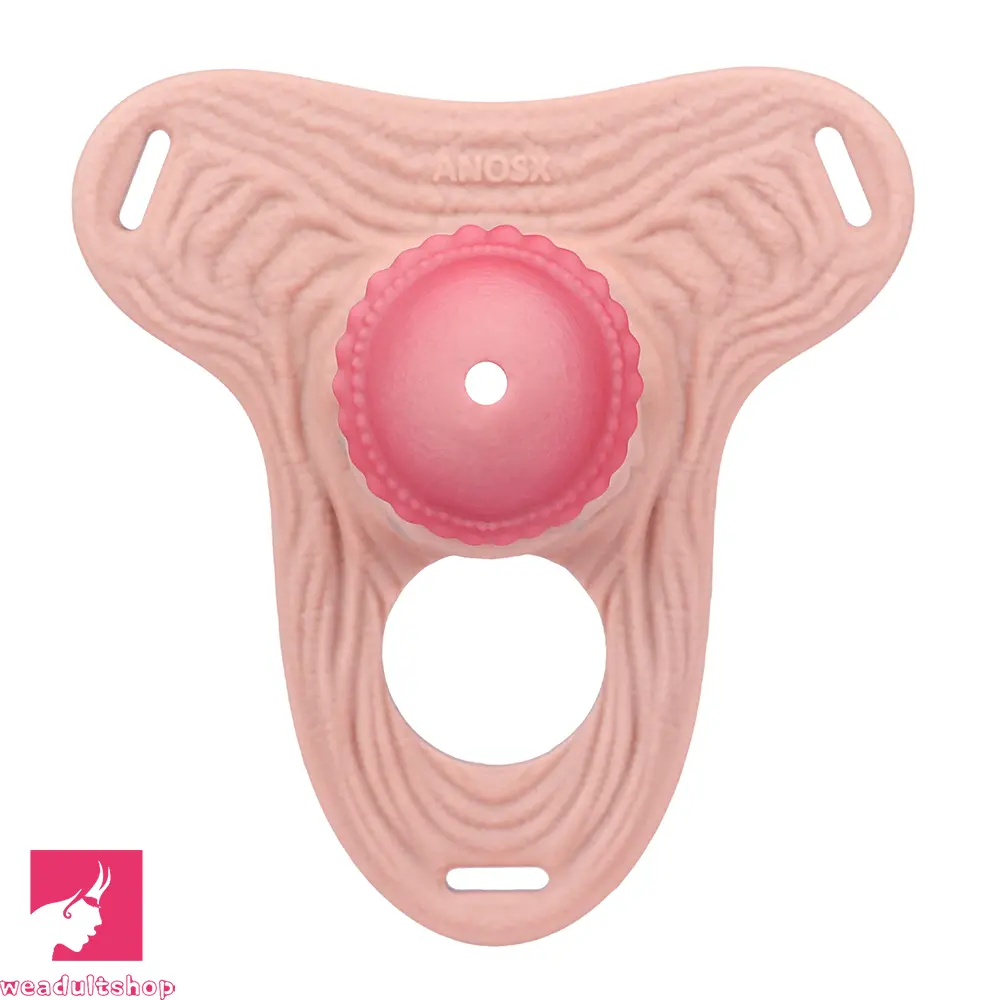 5.7in Silicone Horse Penis Male Cage Strap on Chastity Dildo With Lock