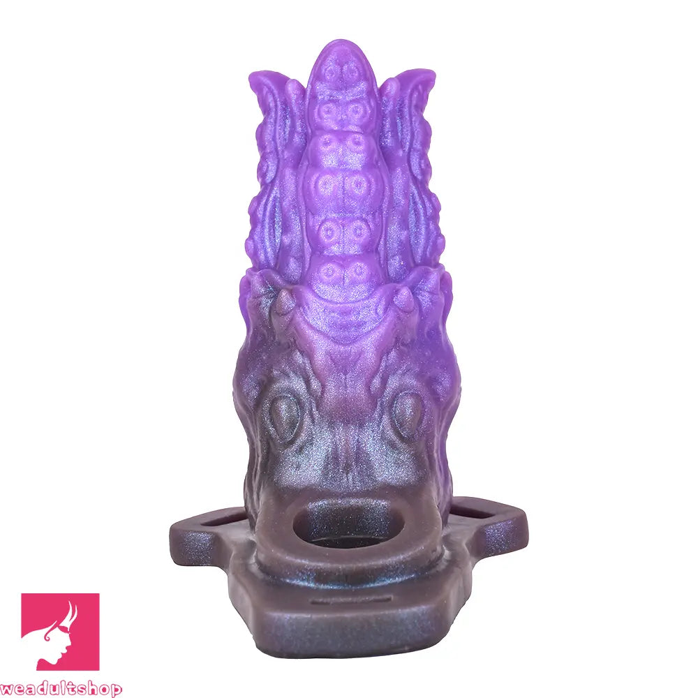 5.59in Dragon Beast Creature Silicone Flexible Fantasy Hollow Dildo Sleeve