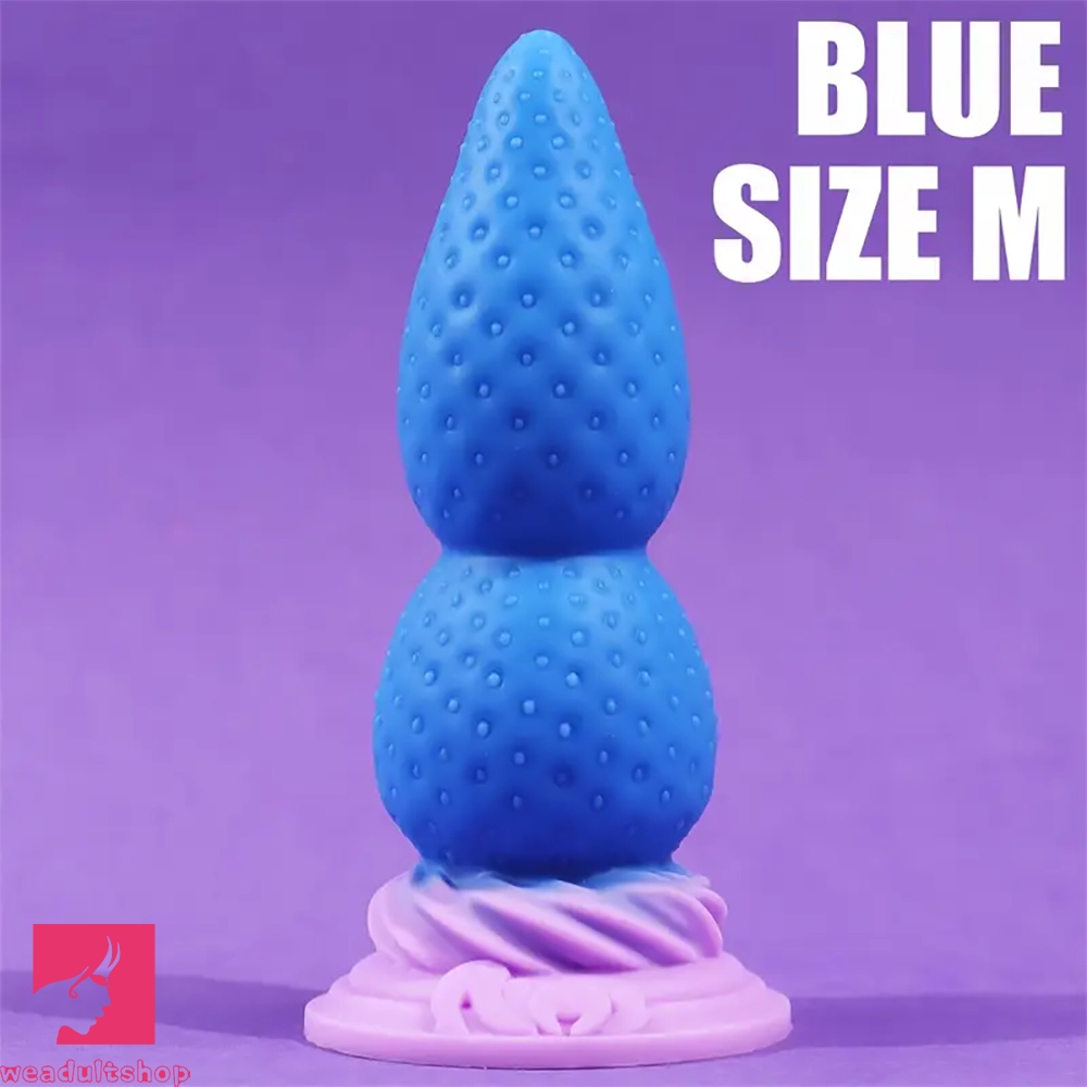 4.5in 7.08in 2pcs Set Soft Silicone Adult Sex Using Butt Plug Rose Dildo