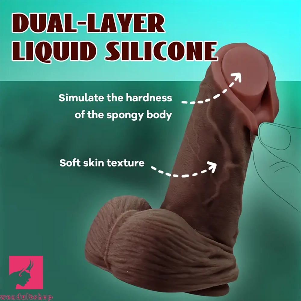 12in Flexible Thick Dong Lifelike Silicone Soft Dual Density Big Cock Dildo