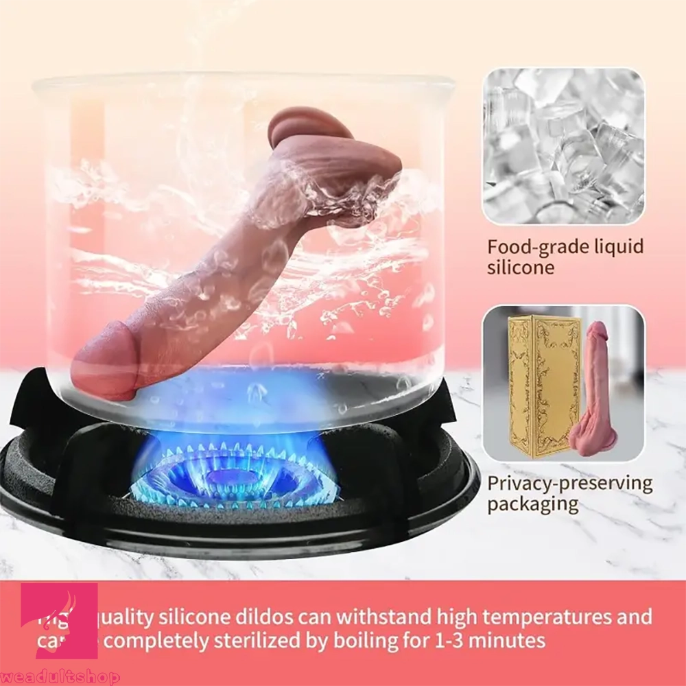 7.87in Real Skin Soft Dual-Layer Liquid Silicone Touch Lifelike Cock Dildo