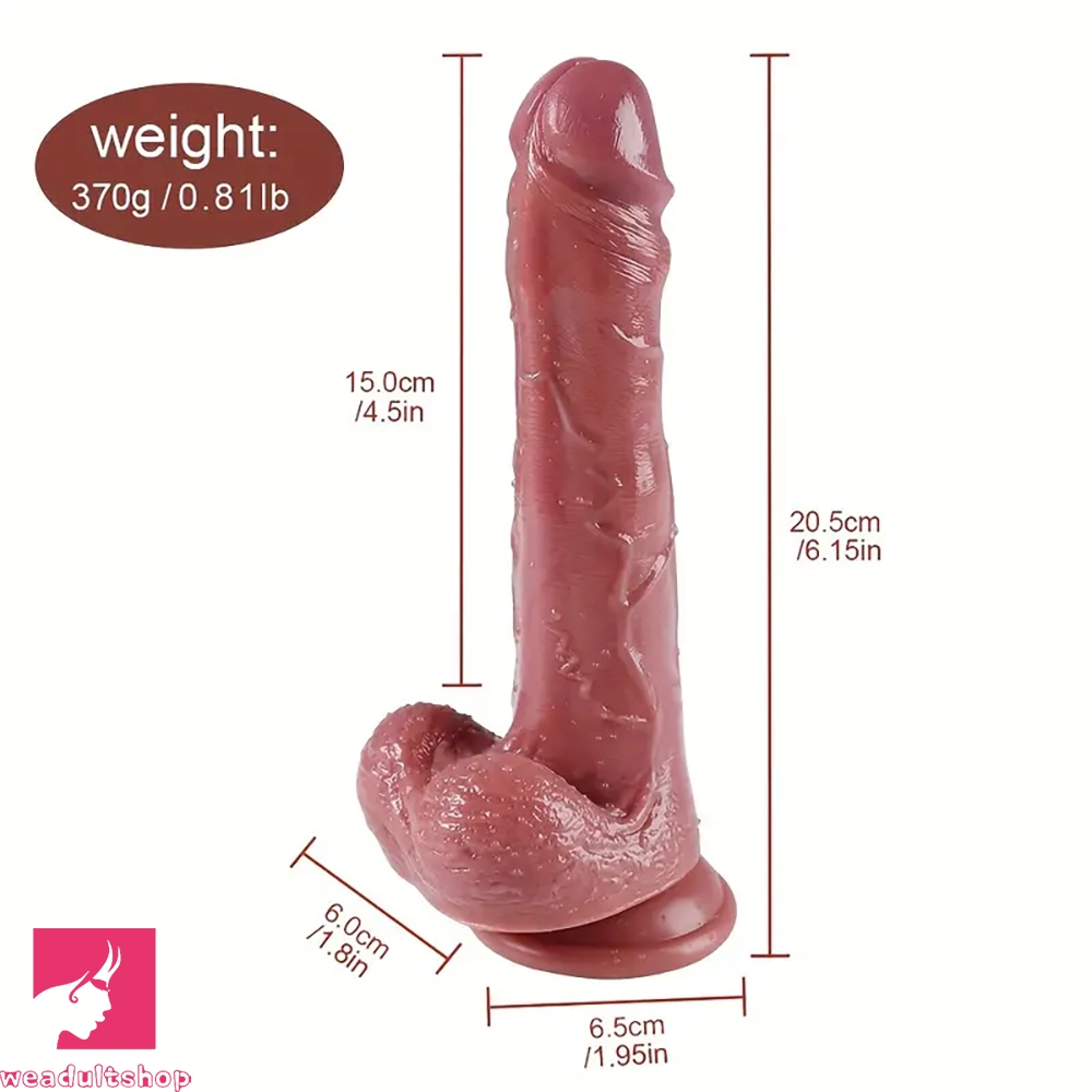 6.15in Silicone Electric Super Telescopic Vibrating Real Touch Flexible Dildo