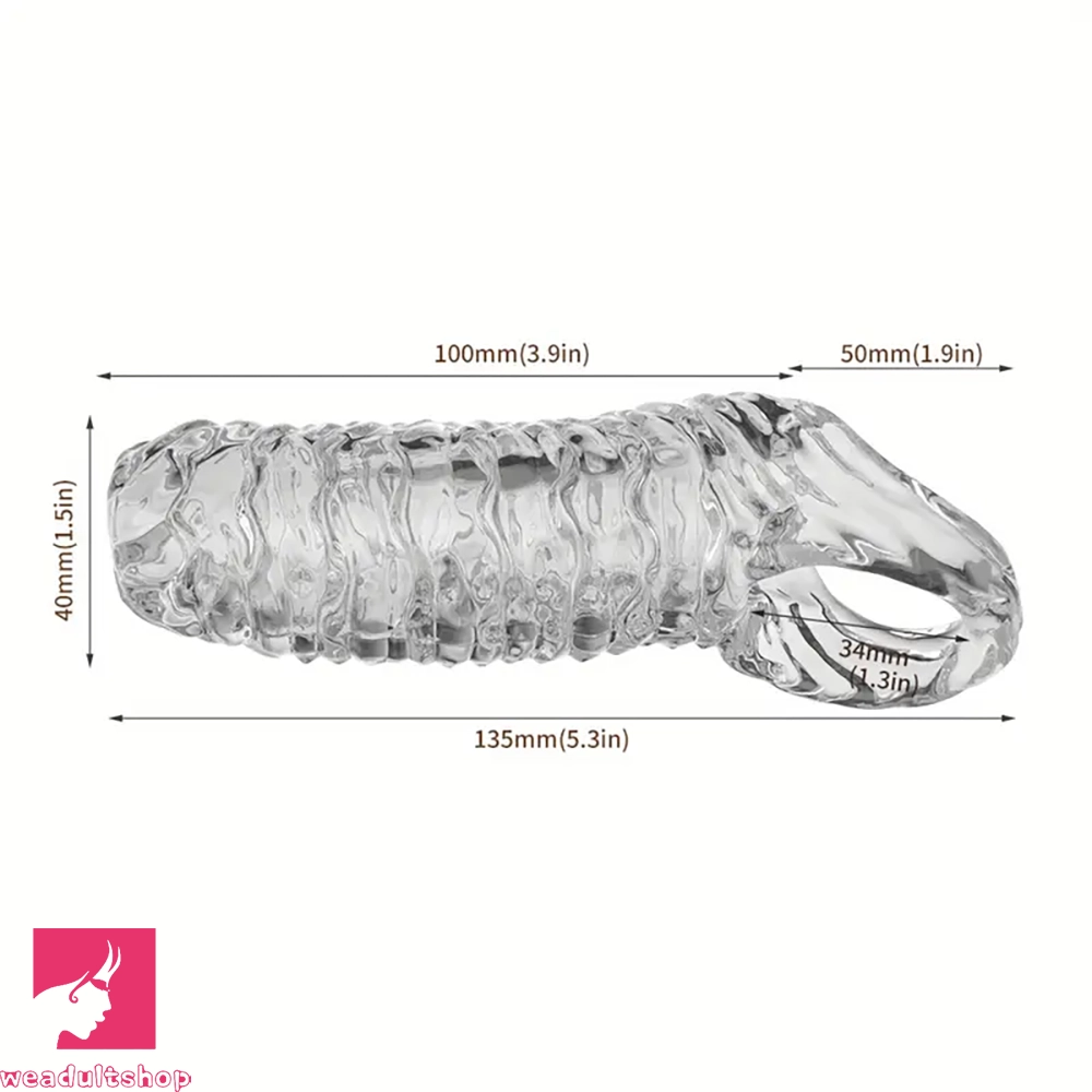 5.3in Penis Sleeve Ejaculation TPE Penis Adult Cock Toy For Couples