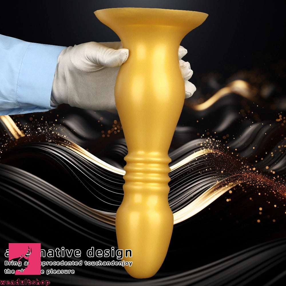 8.66in 12.2in Large Head Anal Dilation Silicone Soft Anal Plug Cock Dildo