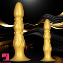 8.07in 11.22in Gold Silicone Large Anal Plug Penis Dildo Anal Exercises