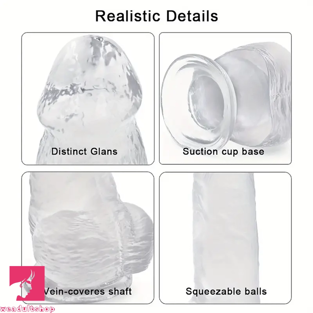 8.26in Lifelike Big PVC Dildo For Women Beginner Couple Cock Sex Toy