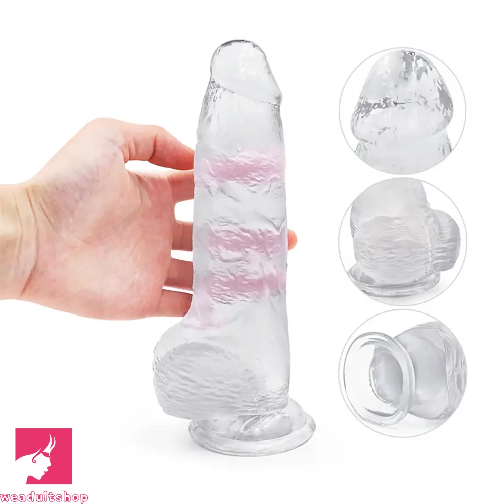 8.26in Lifelike Big PVC Dildo For Women Beginner Couple Cock Sex Toy