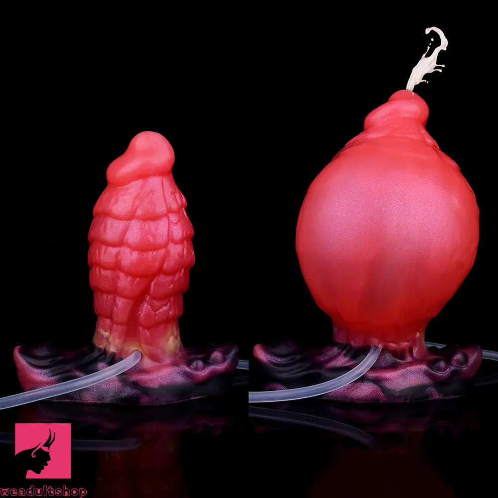 5.31in Fantasy Silicone Soft Inflatable Spraying Water Dildo For Anus Sex