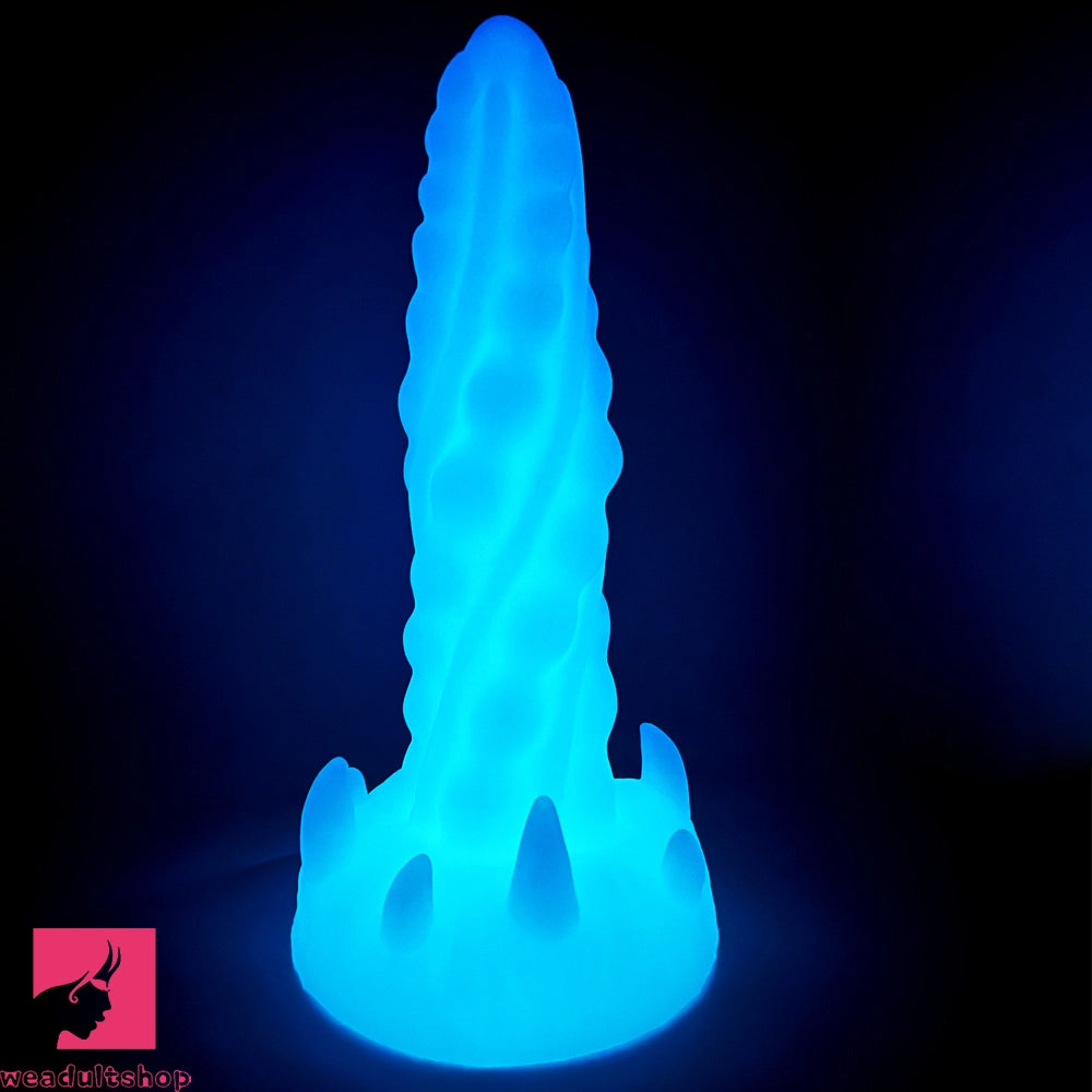 7.48in Luminous Fantasy Silicone Soft Penis Dildo With Spiked Penis Texture