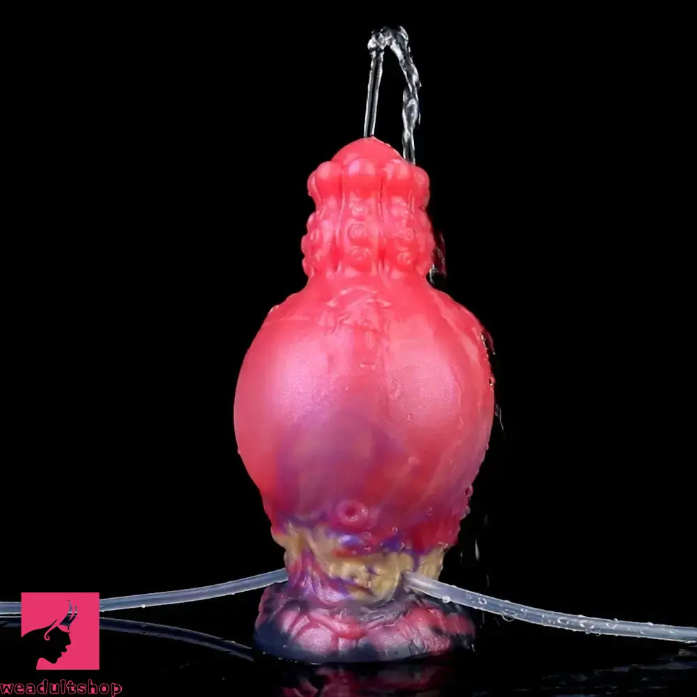 5.91in Fantasy Weird Silicone Soft Inflatable Spraying Water Dildo For Sex