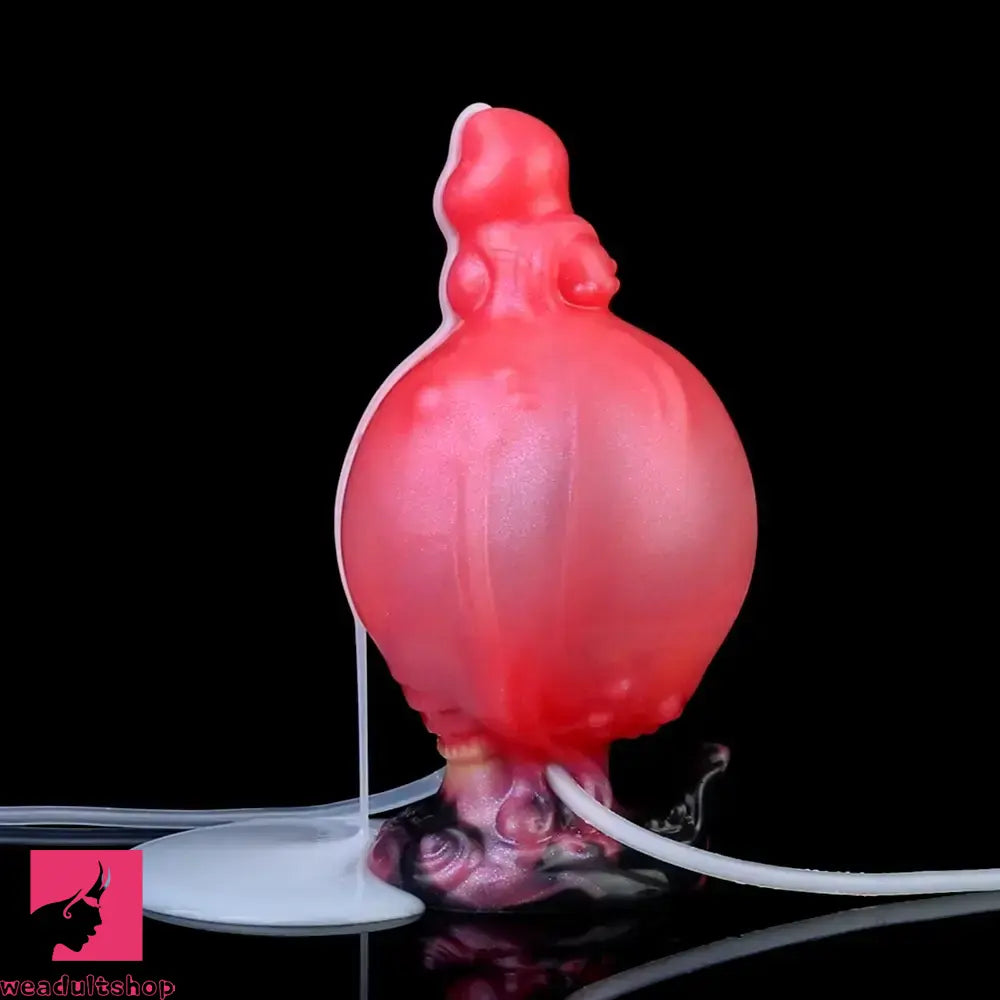 5.91in Odd Knot Spiked Silicone Soft Inflatable Spraying Squirting Real Dildo