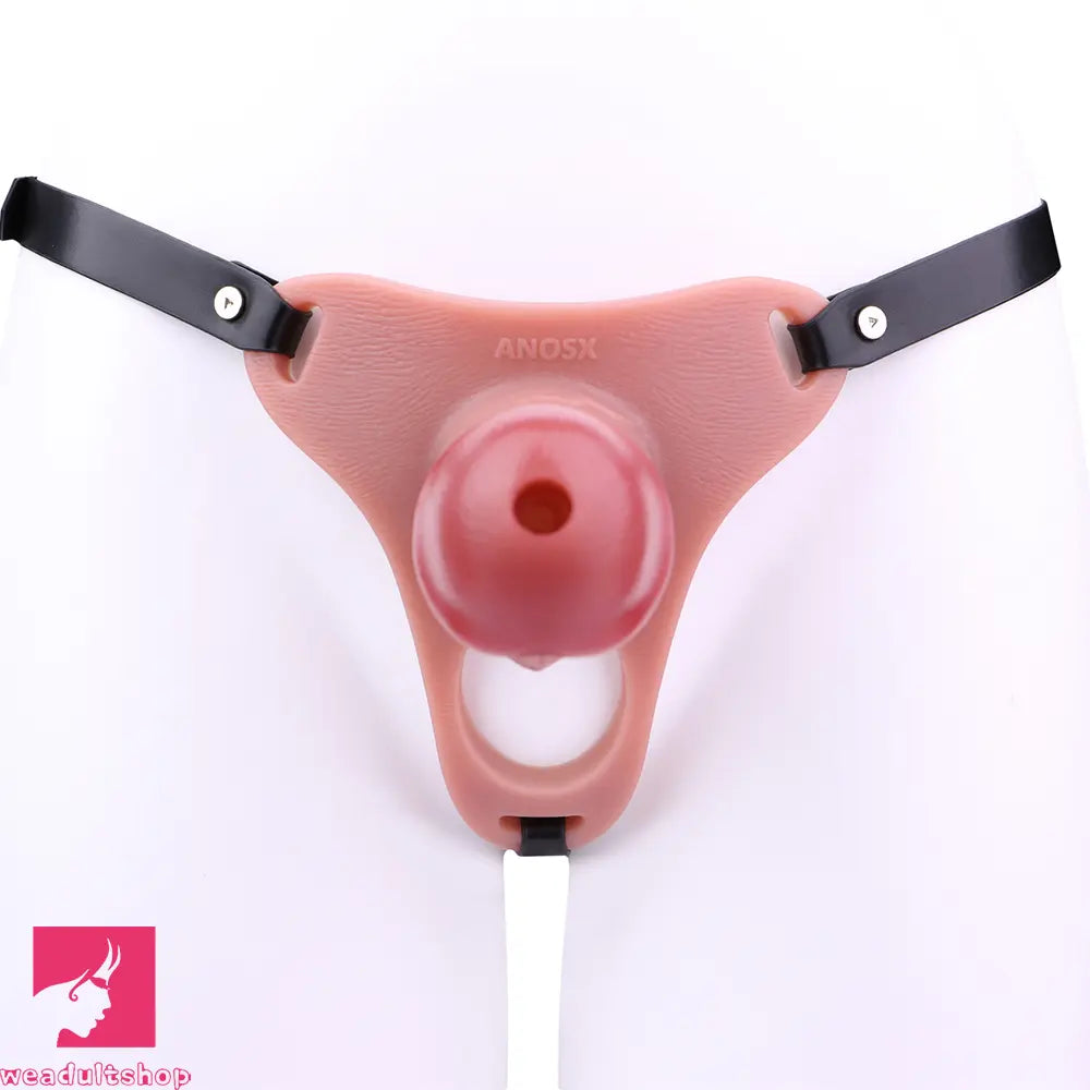 5.82in Real Hollow Strap on Silicone Cock Cage Dildo For Chastity Toy