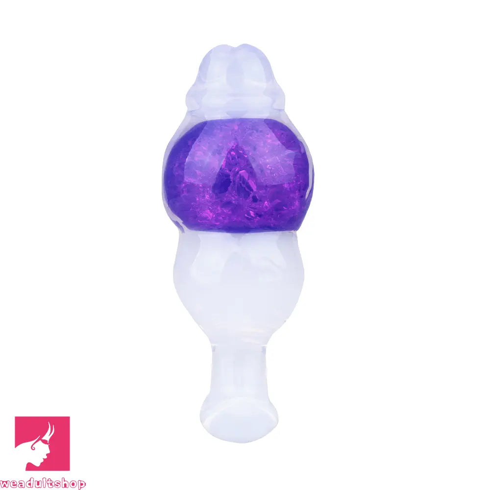5.63in Luminous Silicone Anal Beads Dildo Anal Cock Toy With Anchor