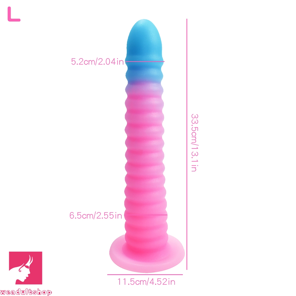 6.69in 9.05in 11in 13.1in Big Silicone Luminous Butt Plug Dildo For Prostate