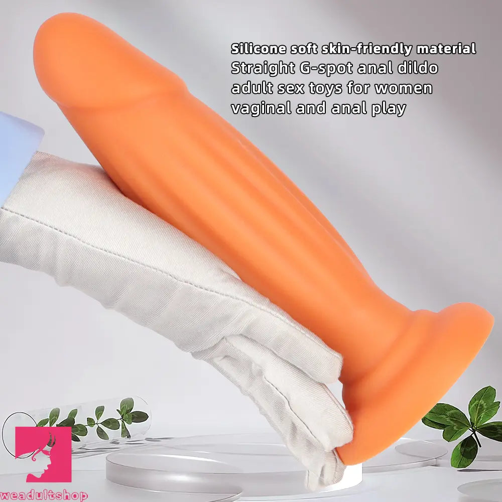 8.85in Eggless Female Masturbator Silicone Soft Dildo For Women Couples