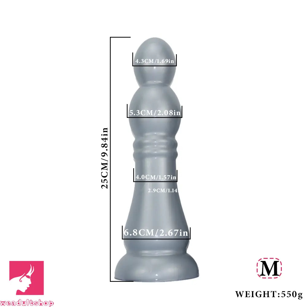 7.04in 9.84in 12.79in Chess Shape Thick Anal Plug Dildo Clitoral Love Toy
