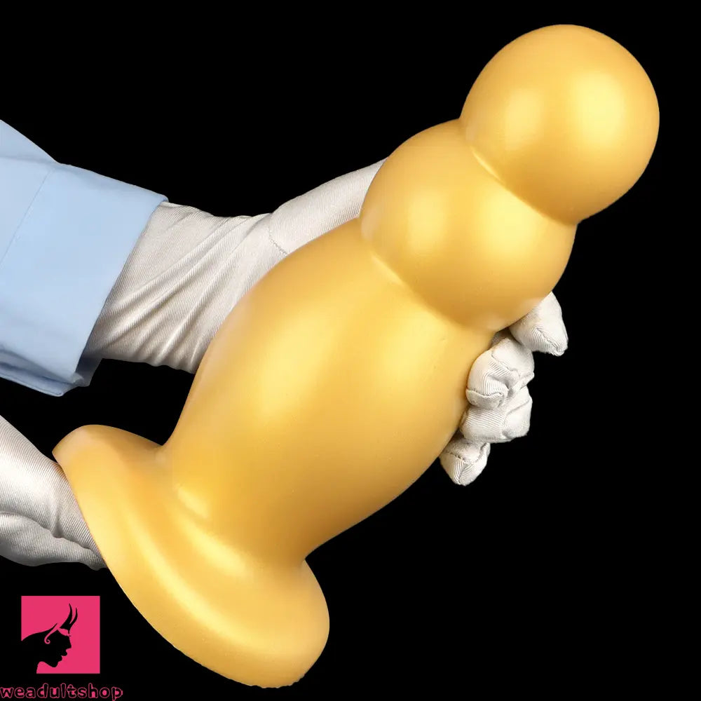 6.7in 10.23in Golden Silicone Extra Large Thick Butt Plug Dildo Butt Beads