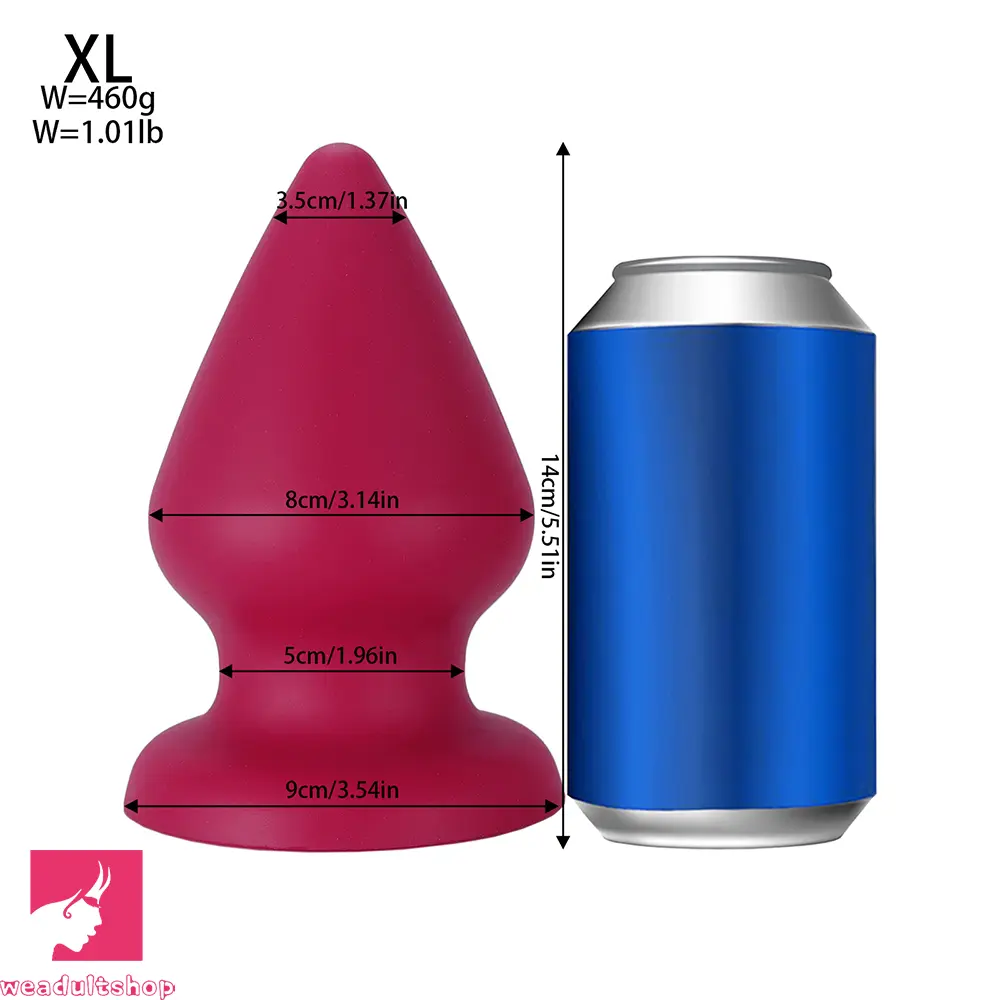 2.87in 3.66in 4.33in 5.51in 6.29in 7.28in Conical Round Pointed Anal Plug Dildo