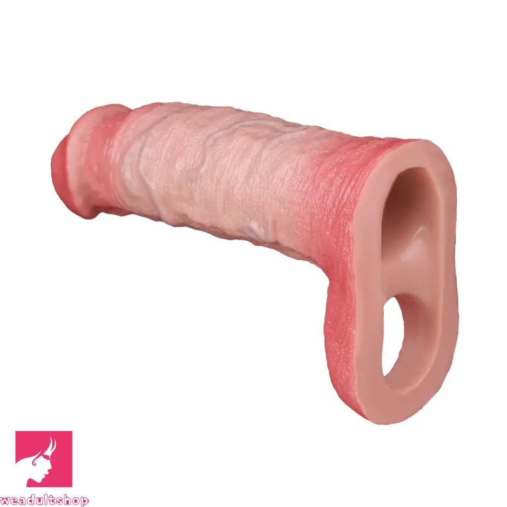 6.93in Soft Lifelike Cock Sleeve Dildo For Couples Gay Sex Using Love