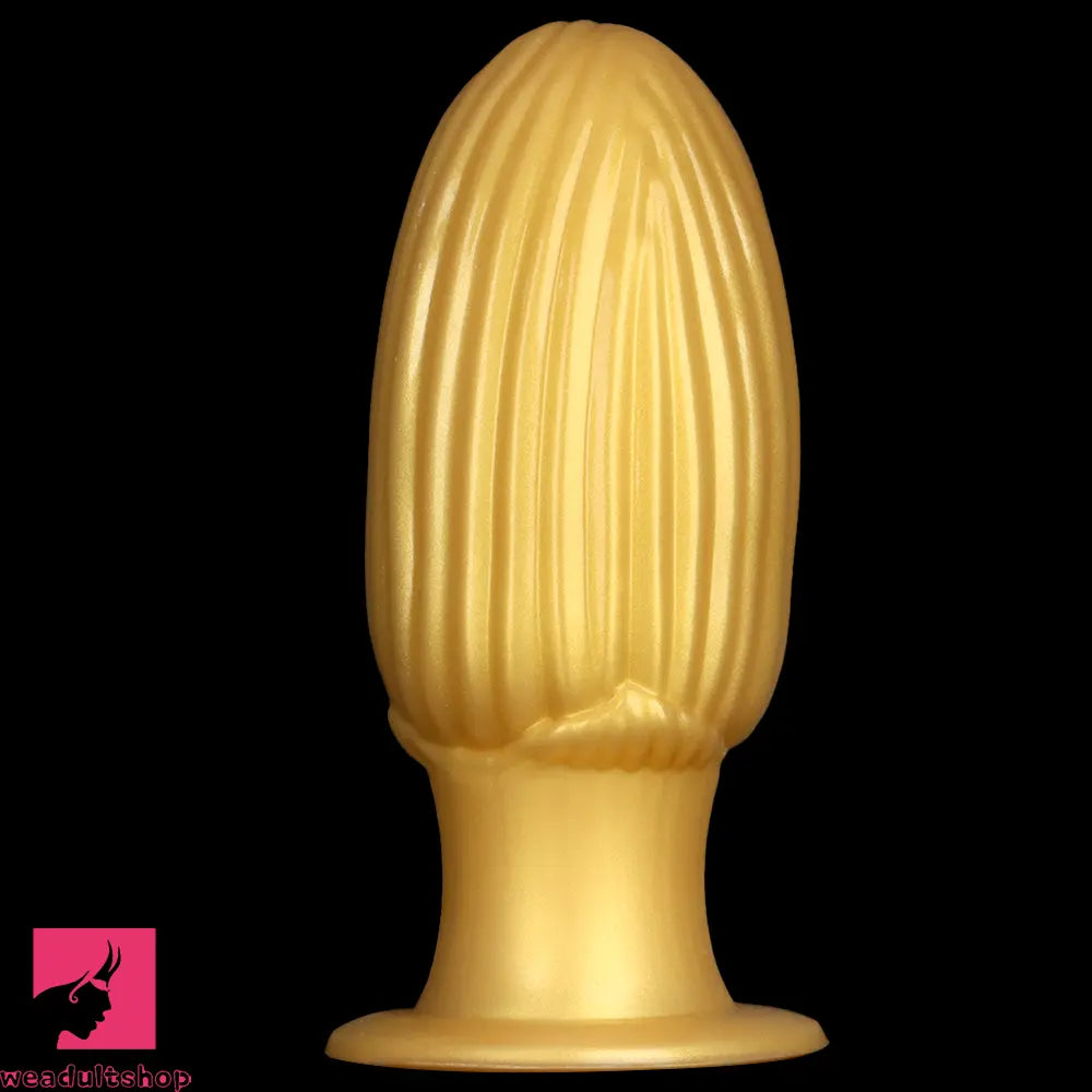 5.9in 6.7in 8.07in Liquid Silicone Thread Granules Soft Corn Gold Cock Dildo