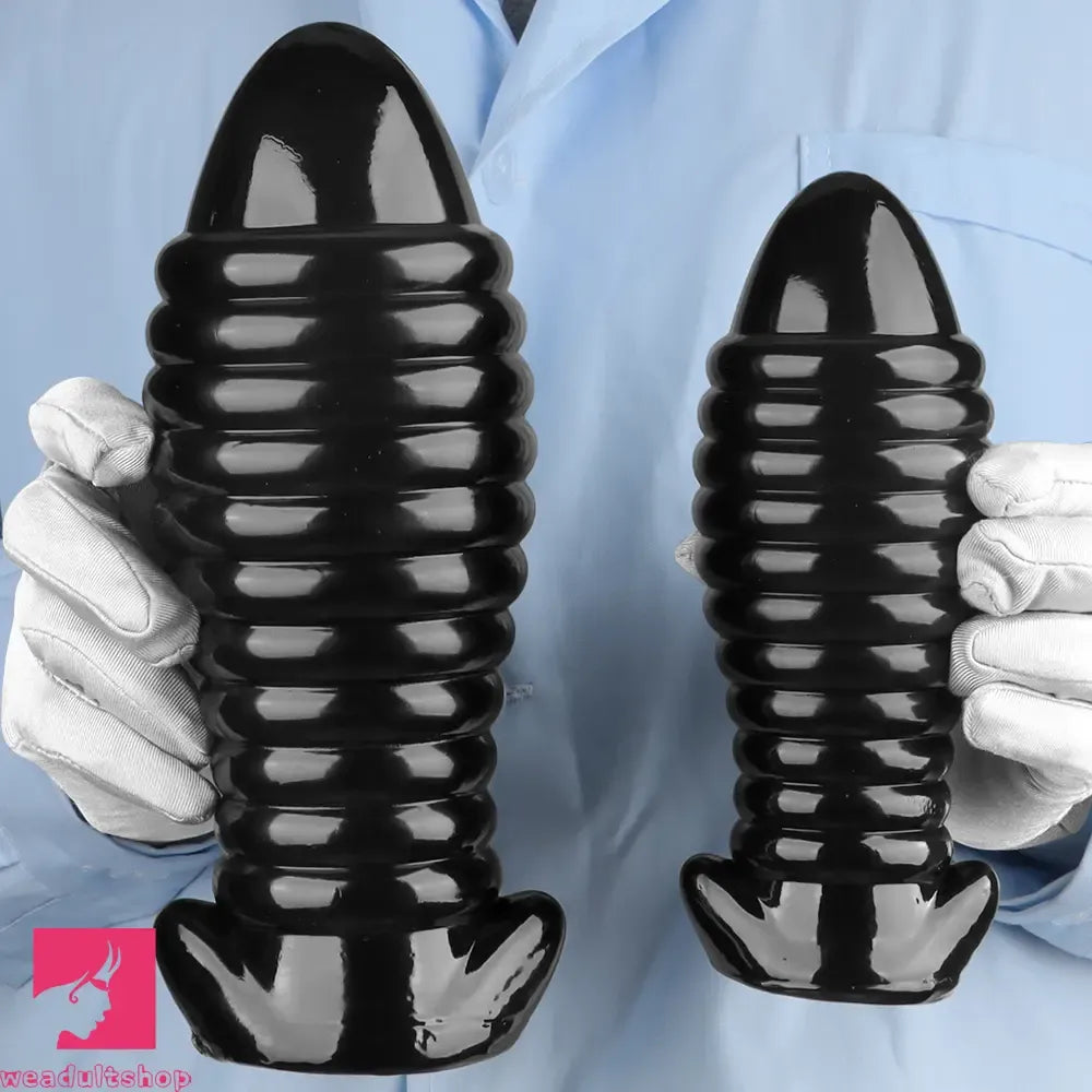 5.11in 7.08in 9.05in Dragon Egg Thread PVC Black Toy Big Butt Plug Dildo