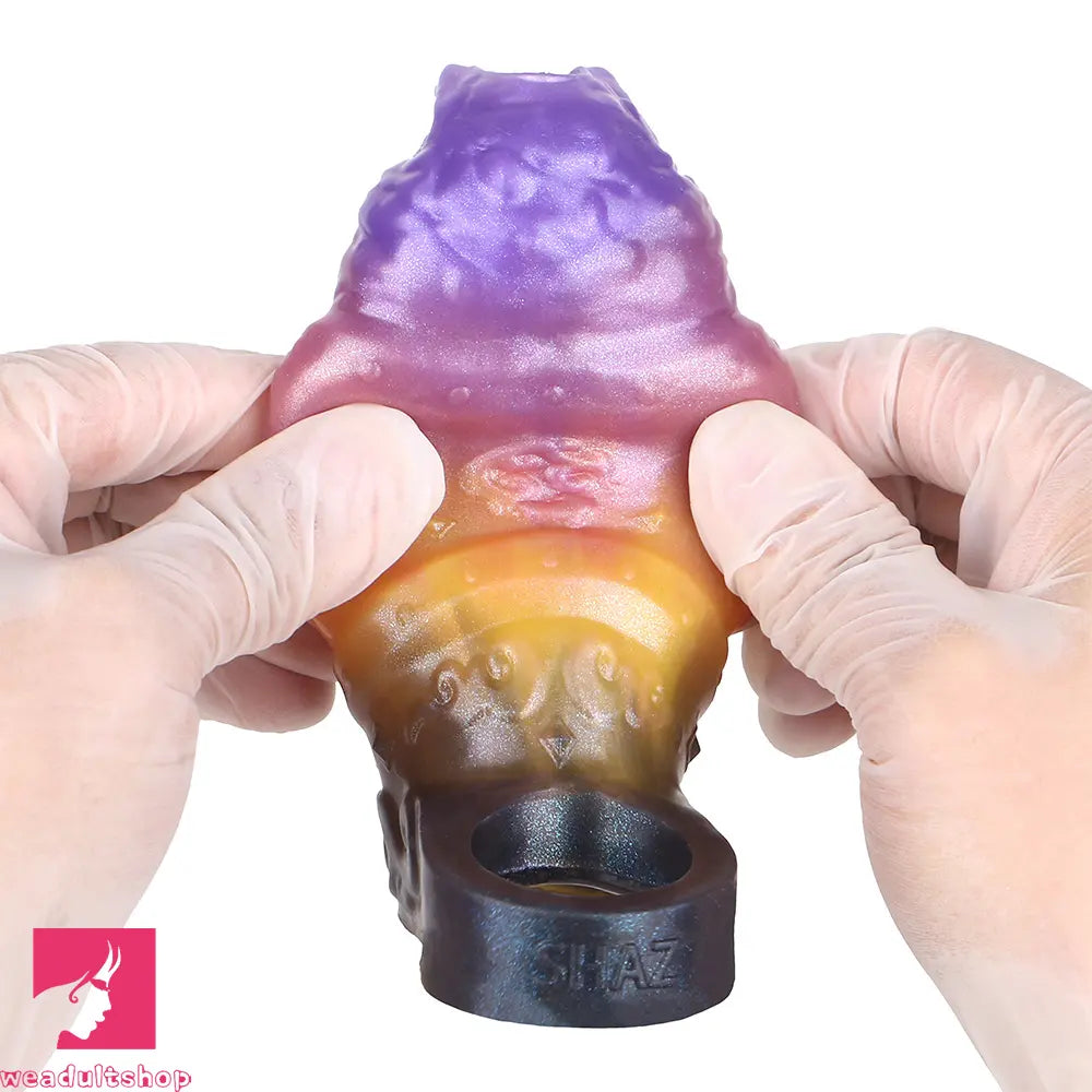 4.76in Ecan Dragon Fantasy Silicone Soft Dildo Sleeve Penis Extender
