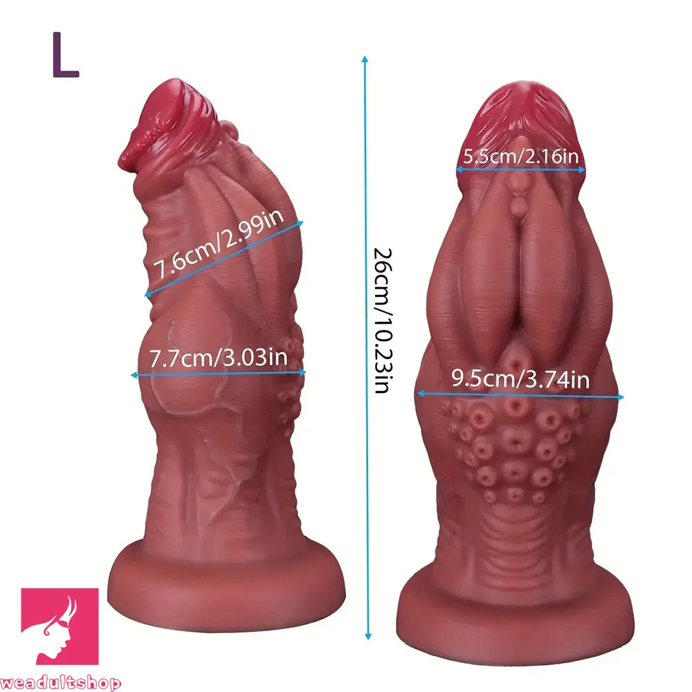 9.05in 9.44in 10.23in 11.61in 12.59in G-Spot Tentacle Knot Fantasy Soft Dildo