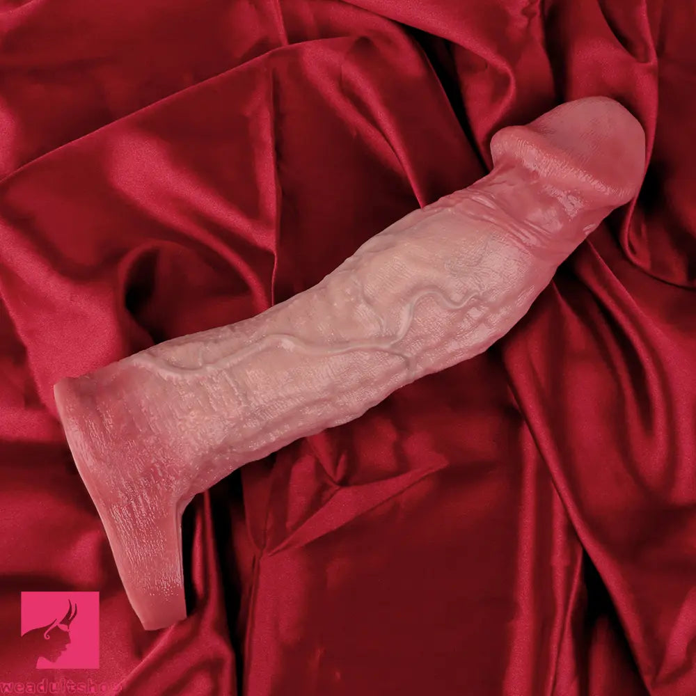 9.13in Realistic Penis Cock Dildo Big Sleeve Extender Vibrating Remote Tool