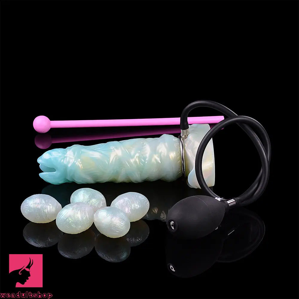 8.14in Ovipositor Egg Laying Inflatable Dildo For Cock Sex Performance