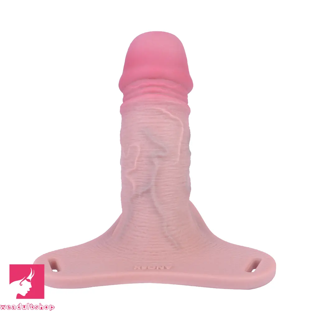 6.69in Strap on Chastity Dildo Wearable Realistic Cock Cage For Men Dilator