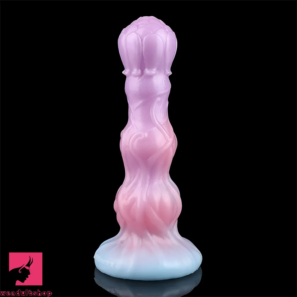 8.11in Inflatable Silicone Soft Dildo Squeeze Water Female Male Cock Toy