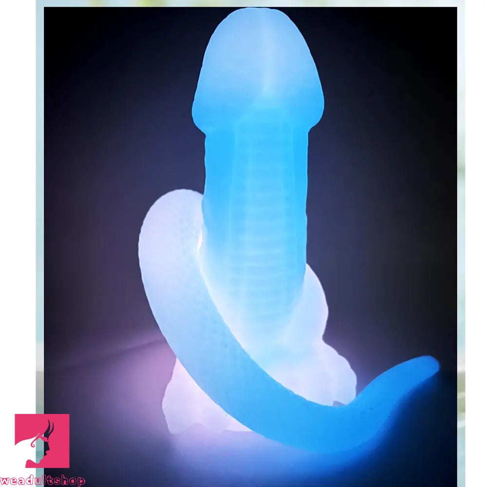 12.8in 15.35in Dinosaur Silicone Soft Big Glowing Penis Dildo For Women
