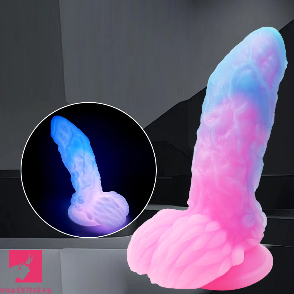7.48in Dragon Silicone Soft Luminous Dildo Suction Cup Penis Sex Toy