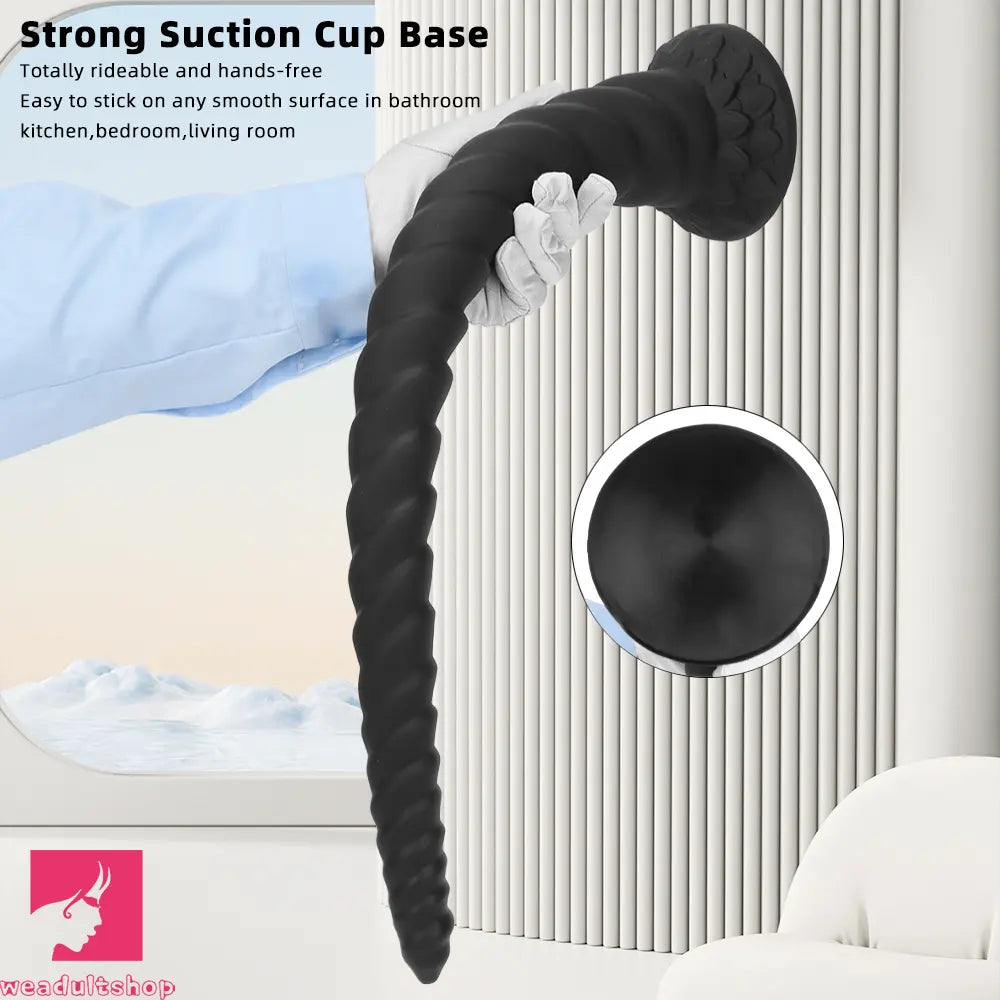 22.04in Liquid Silicone Super Long Texture Anal Plug Large Soft Sex Dildo