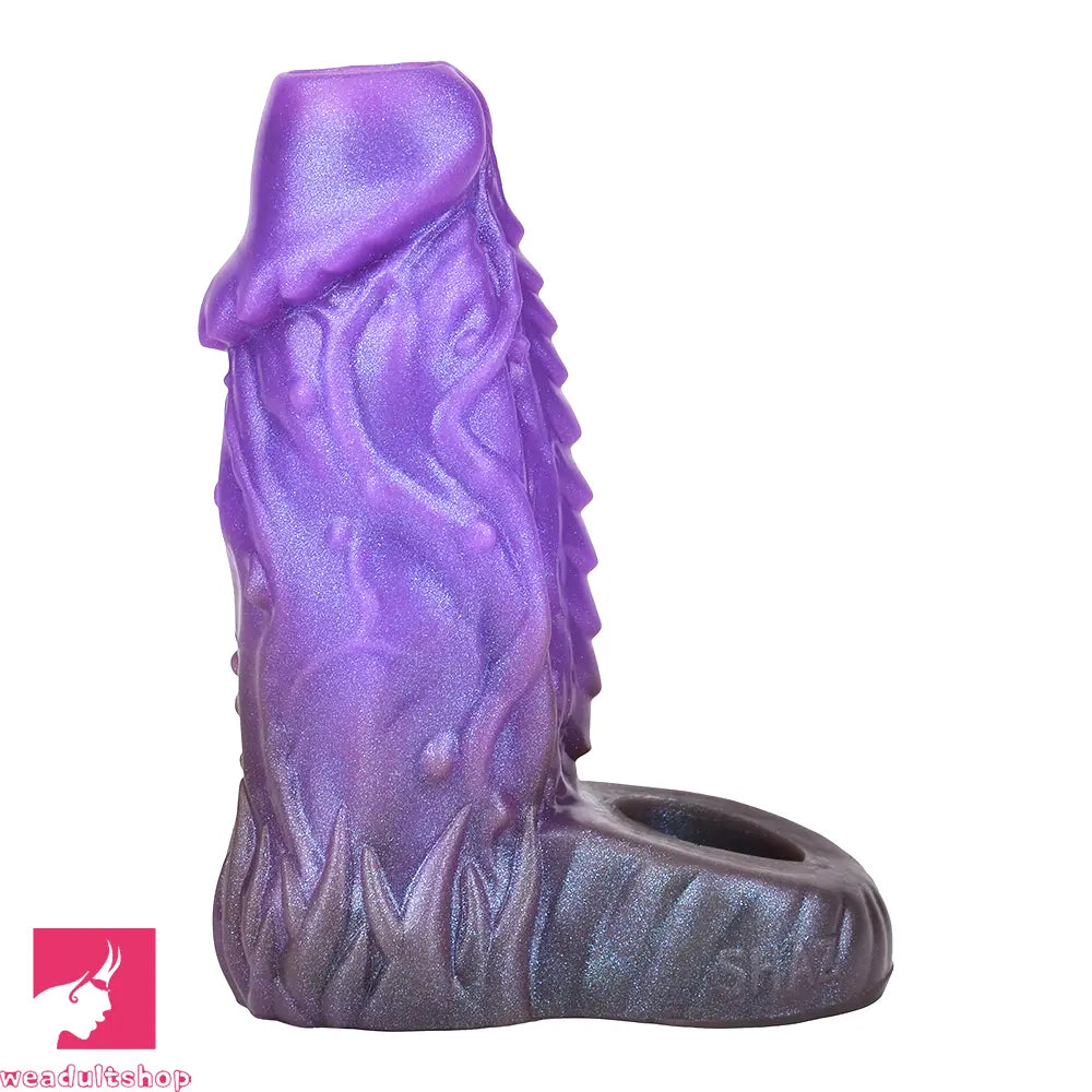 5.78in Beast Creature Fantasy Hollow Dildo Sleeve For Cock Enlargement
