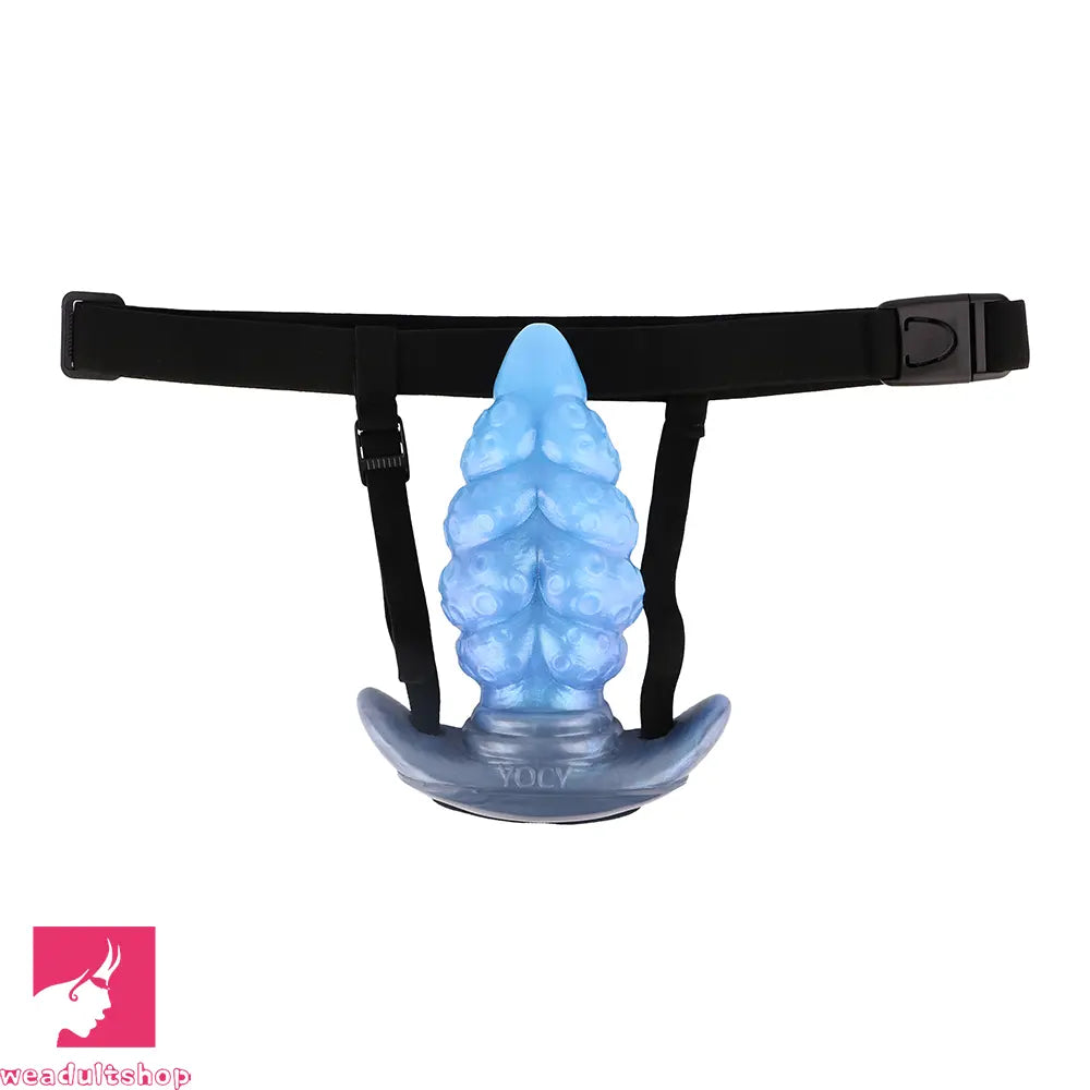 2.91in-9.05in Octopus Vibrating Anchor Dildo Anal Plug Wearable Mouth Gag