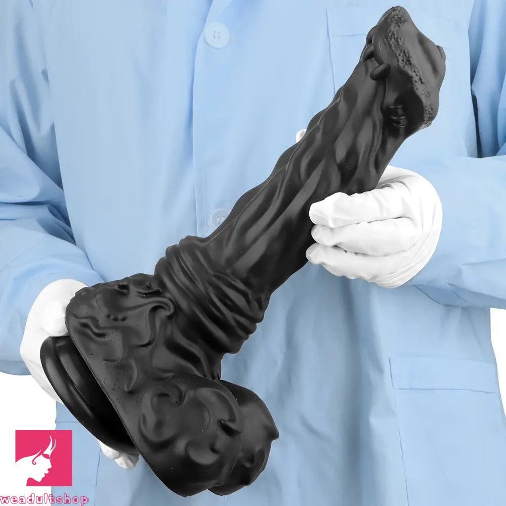 10.62in 13.18in New Black Horse Dildo Soft Thick Silicone Dildo Cock