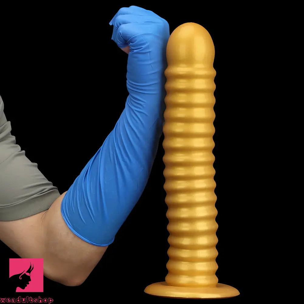 9.64in 11.81in 13.18in Golden Silicone Thread Soft Big Dildo Masturbator