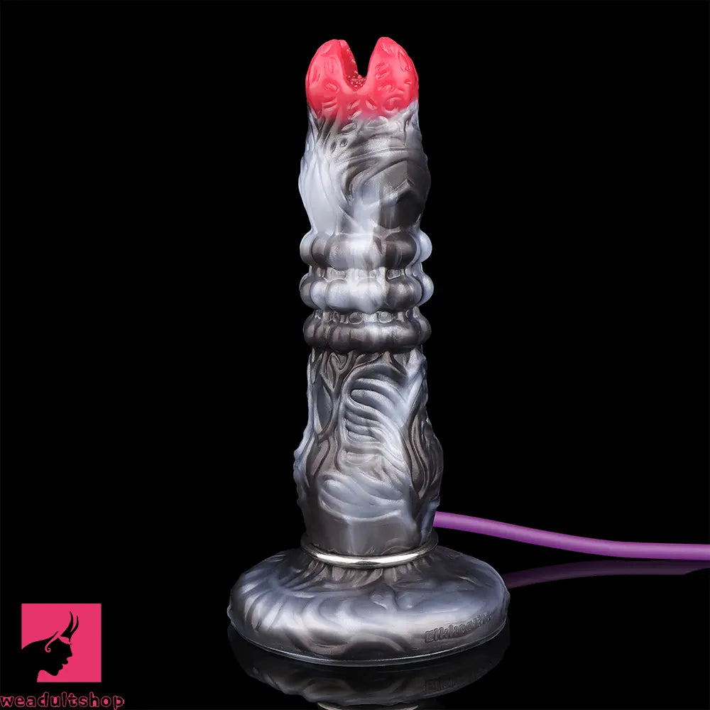 9.88in Ovipositor Egg Laying Inflatable Big Dildo Silicone Penis Texture