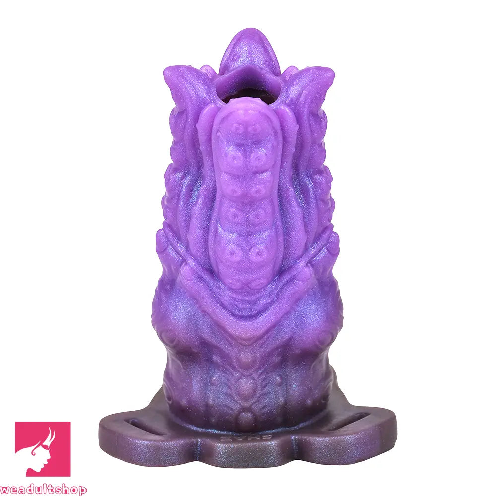 5.59in Dragon Beast Creature Silicone Flexible Fantasy Hollow Dildo Sleeve