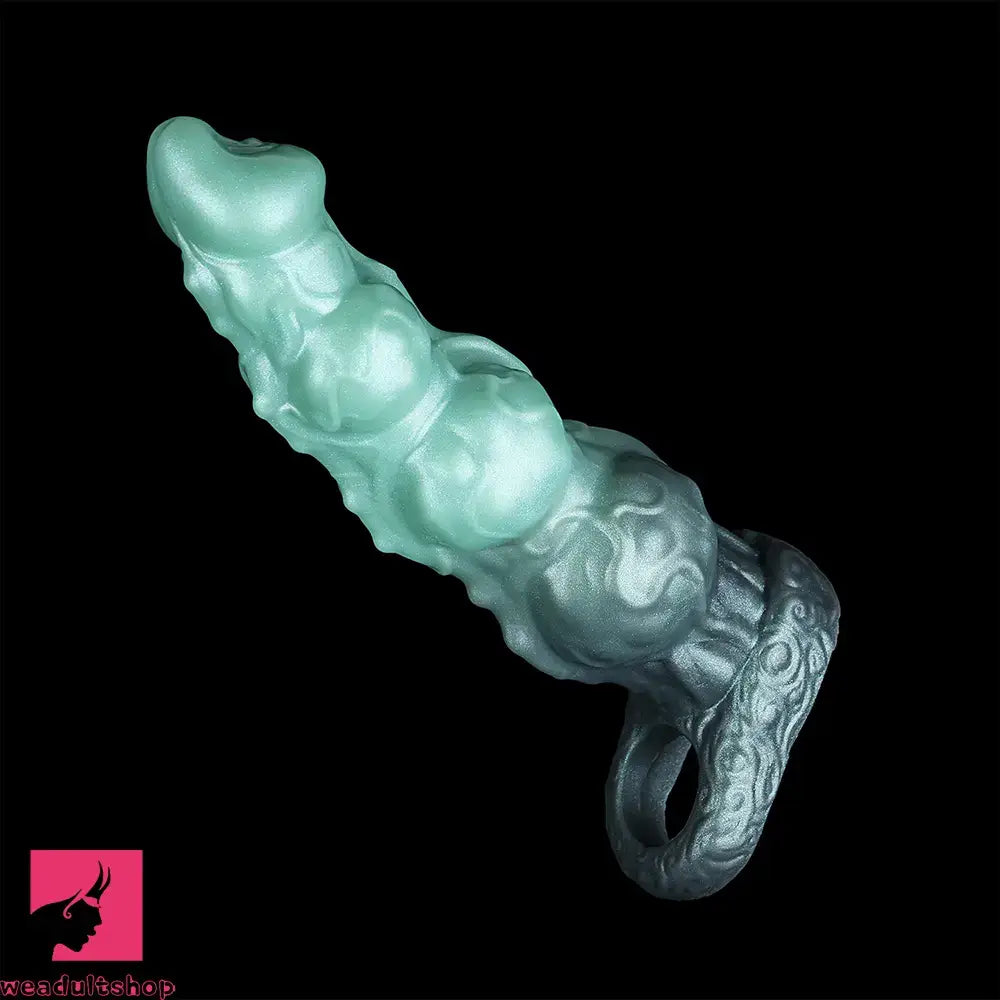8.85in Platinum Liquid Silicone Penis Sleeve Dildo For Thickening Real Toy
