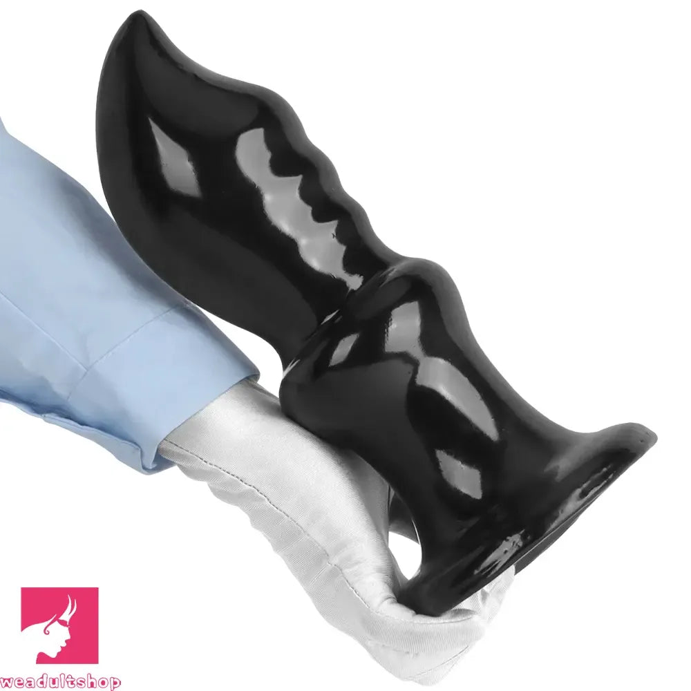 5.7in 8.26in 10.62in Black PVC Sword Large Clit Dilation Training Dildo