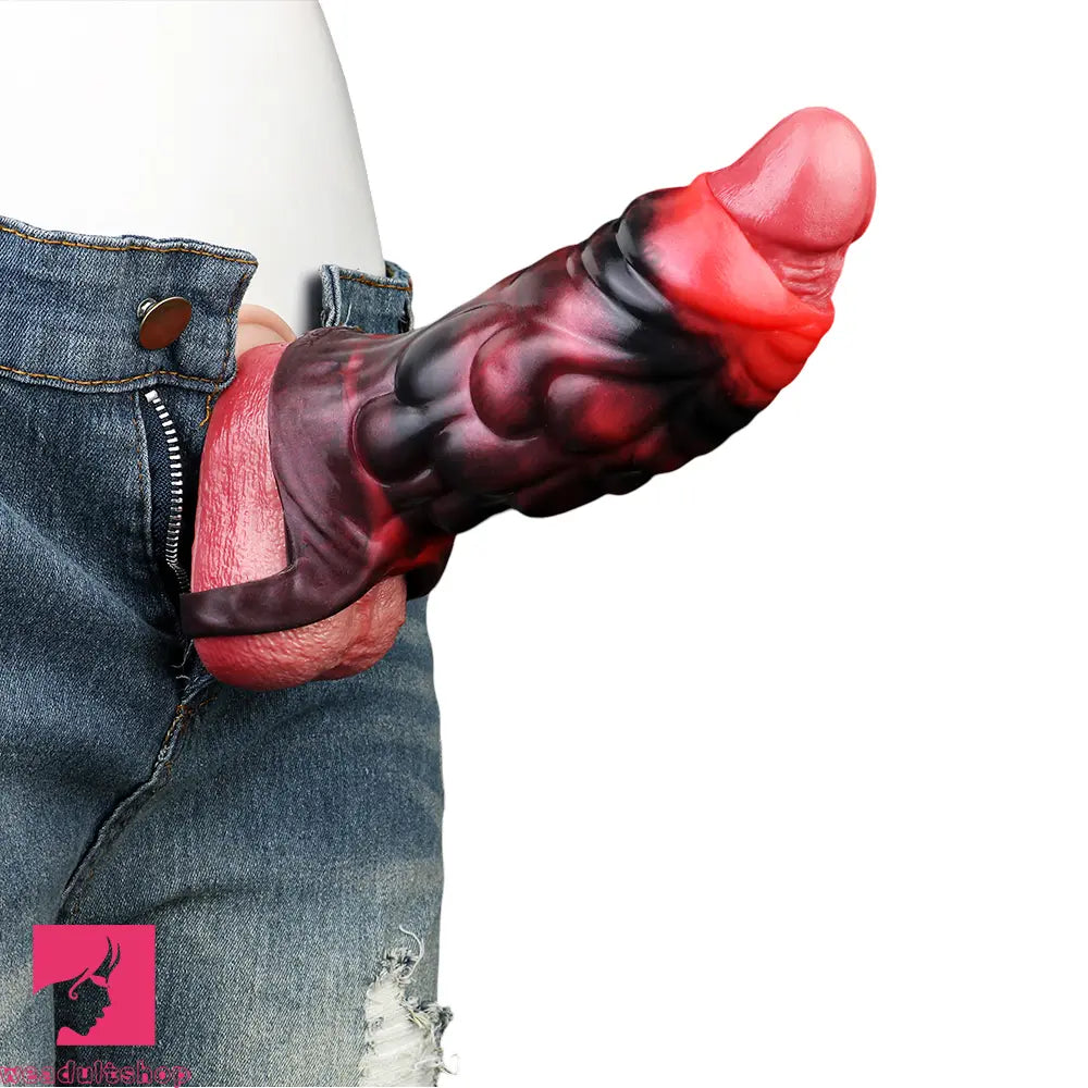 3.54in 4.72in 5.51in 6.69in Monster Silicone Soft Dildo Sleeve Penis Extender