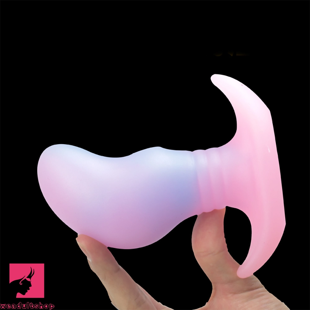 4.52in 5.31in 6.69in Luminous Soft Small Silicone Butt Plug Dildo Prostate