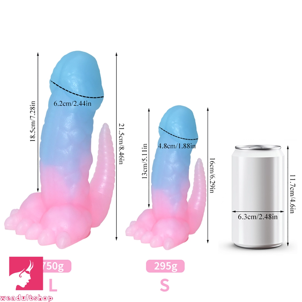 6.29in 8.46in Dinosaur Claw Luminous Dildo For Women Men Sex Prostate