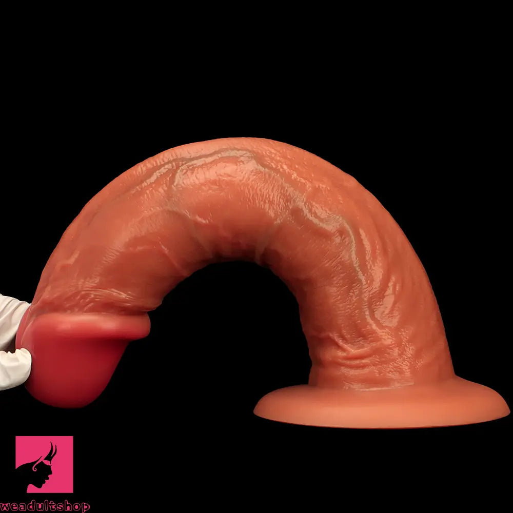 9.64in 11.41in 13in Liquid Silicone Egg-free Upturned Soft Big Real Cock Dildo