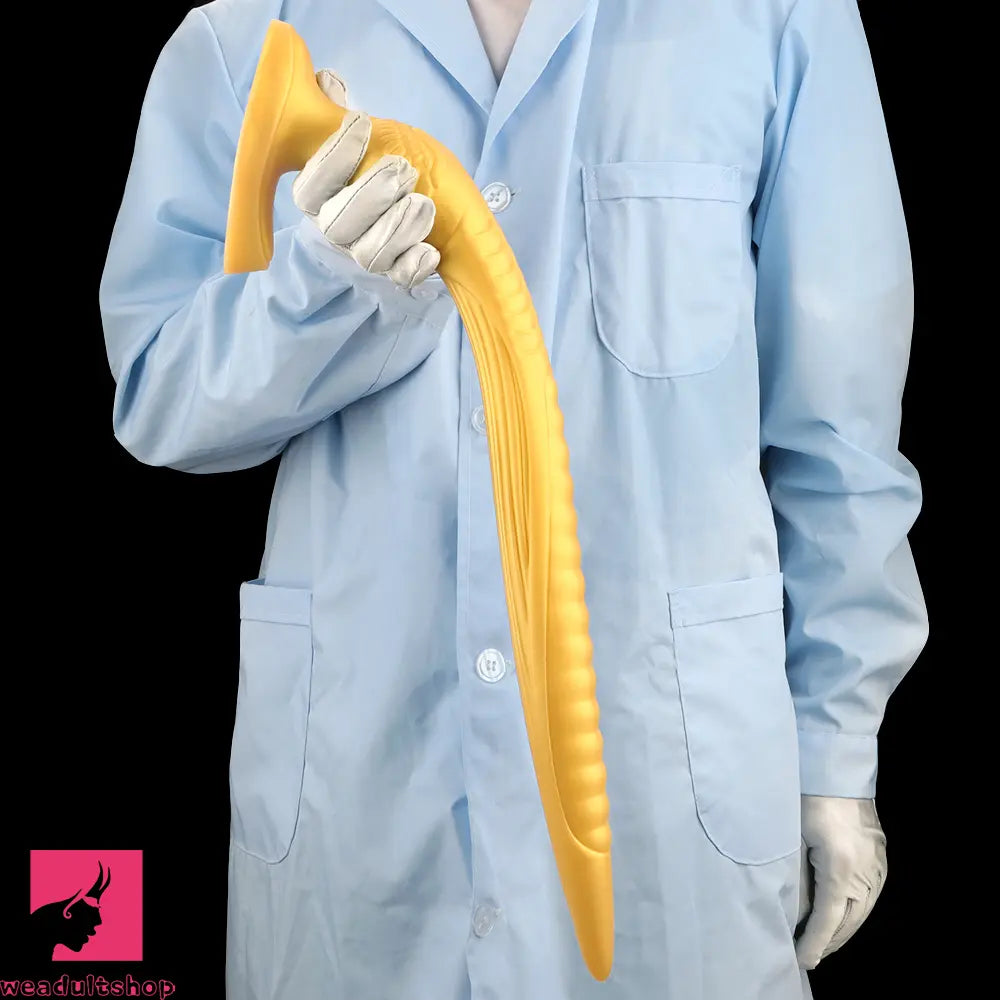 12.2in 16.14in 20.07in Gold Silicone Super Long Anal Dilator Dildo Huge Toy
